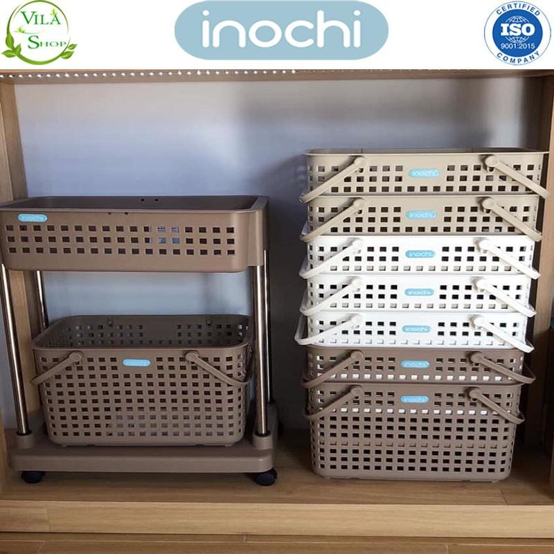 Kệ Giặt Đa Năng Di Động, Kệ Thông Minh 2 Tầng Nachi Inochi, Nhưa Cao Cấp - Chắc Chắn - Sang Trọng - Gọn Gàng