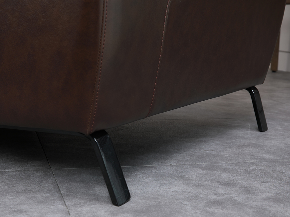 Ghế sofa 3 chỗ FRONTIERA khung gỗ, đệm bọc da thật cao cấp màu nâu | Index Living Mall - Phân phối độc quyền tại Việt Nam