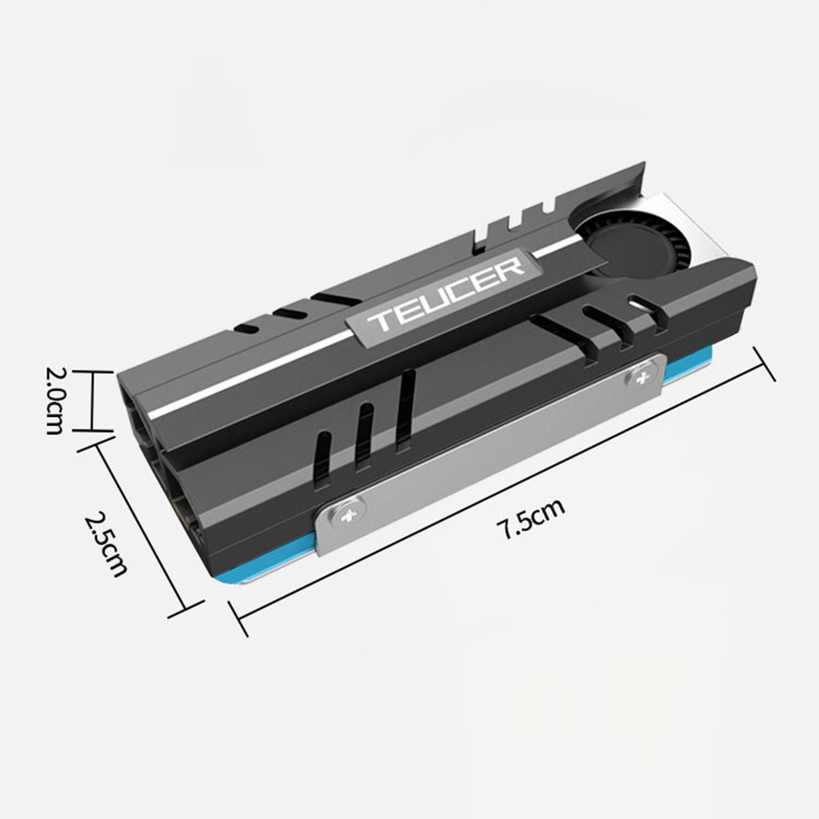 M.2 2280 SSD  3Pin Mini Turbofan Heat Sink for PS5 Computer PC