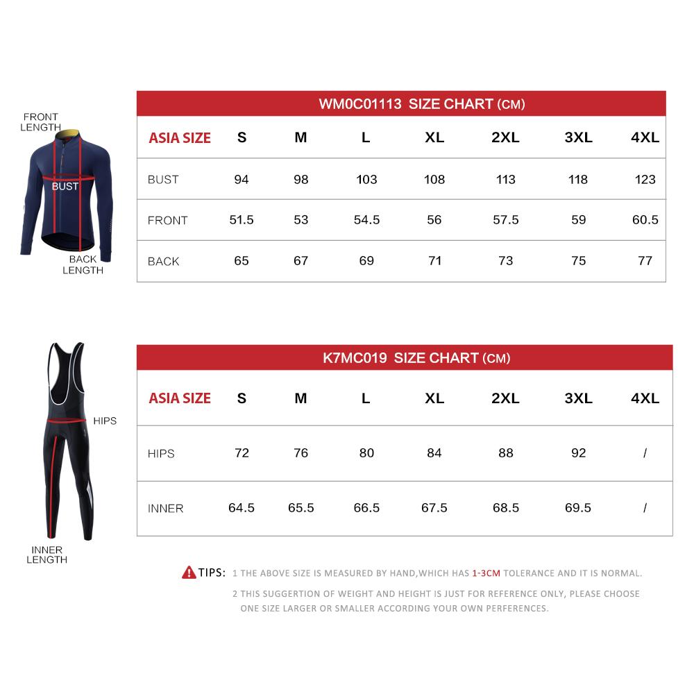 Santic Nam Bộ Đồ Đi Xe Đạp Dài Tay Áo Xe Đạp Giữ Ấm Áo MTB Đường Yếm Đi Xe Mùa Đông Chống Gió Tay Dài Phù Hợp Với Color: SUKK Size: 3XL