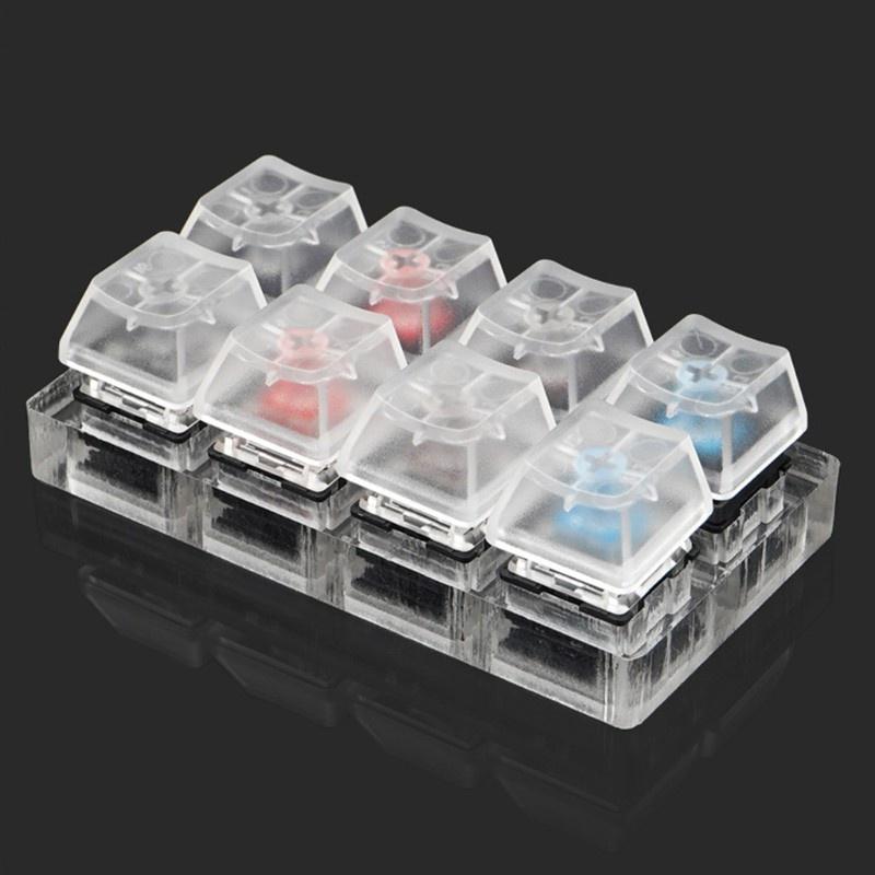 HSV 8 Key Caps Translucent Keycaps Testing Tool Cherry MX Switches Keyboard Tester Kit Clear Keycaps Sampler PCB Mechanical Keyboard