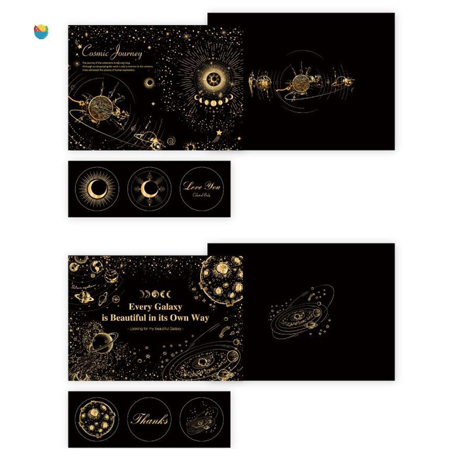 8x Blank Cards and Envelopes Seal Note Cardstock Invitation Cards Birthday