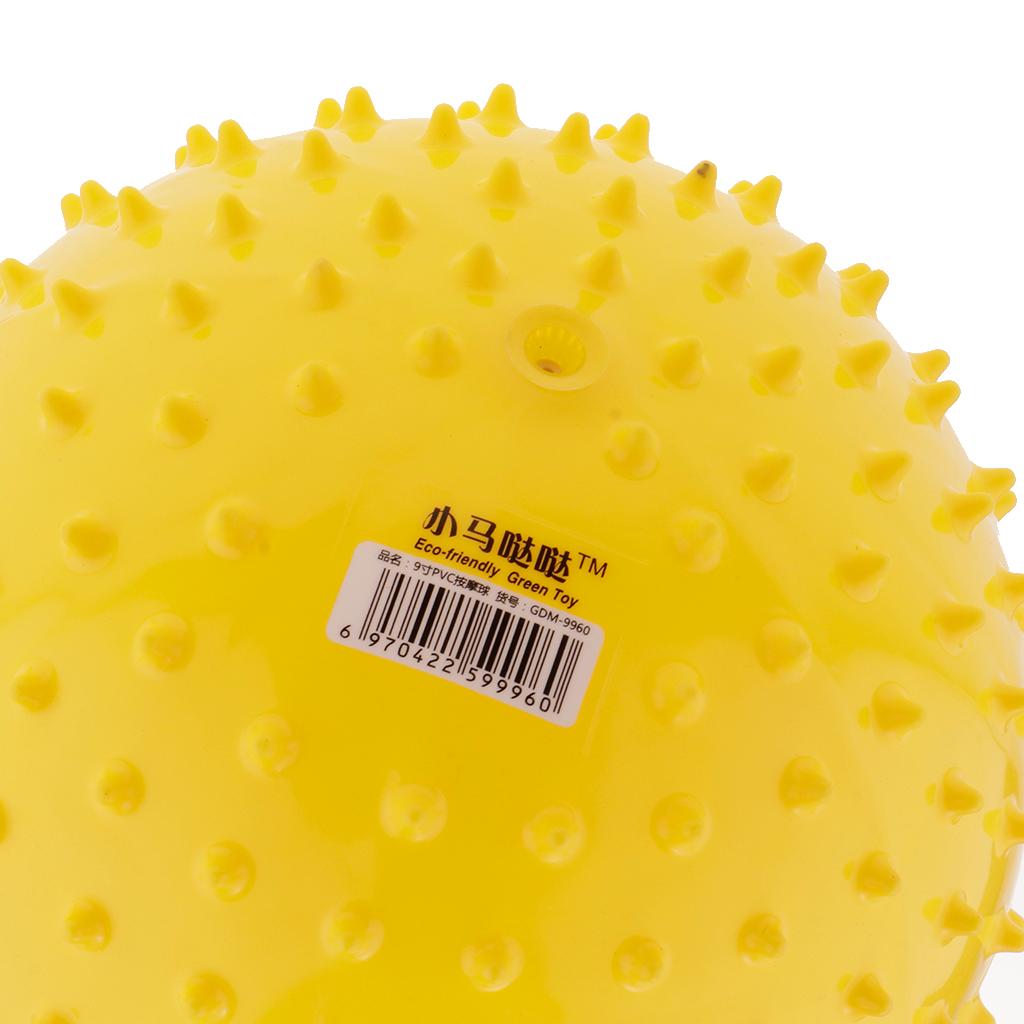 9 Inch Kids Knobby Bouncy Ball Spiky Sensory Ball for Yoga Massage