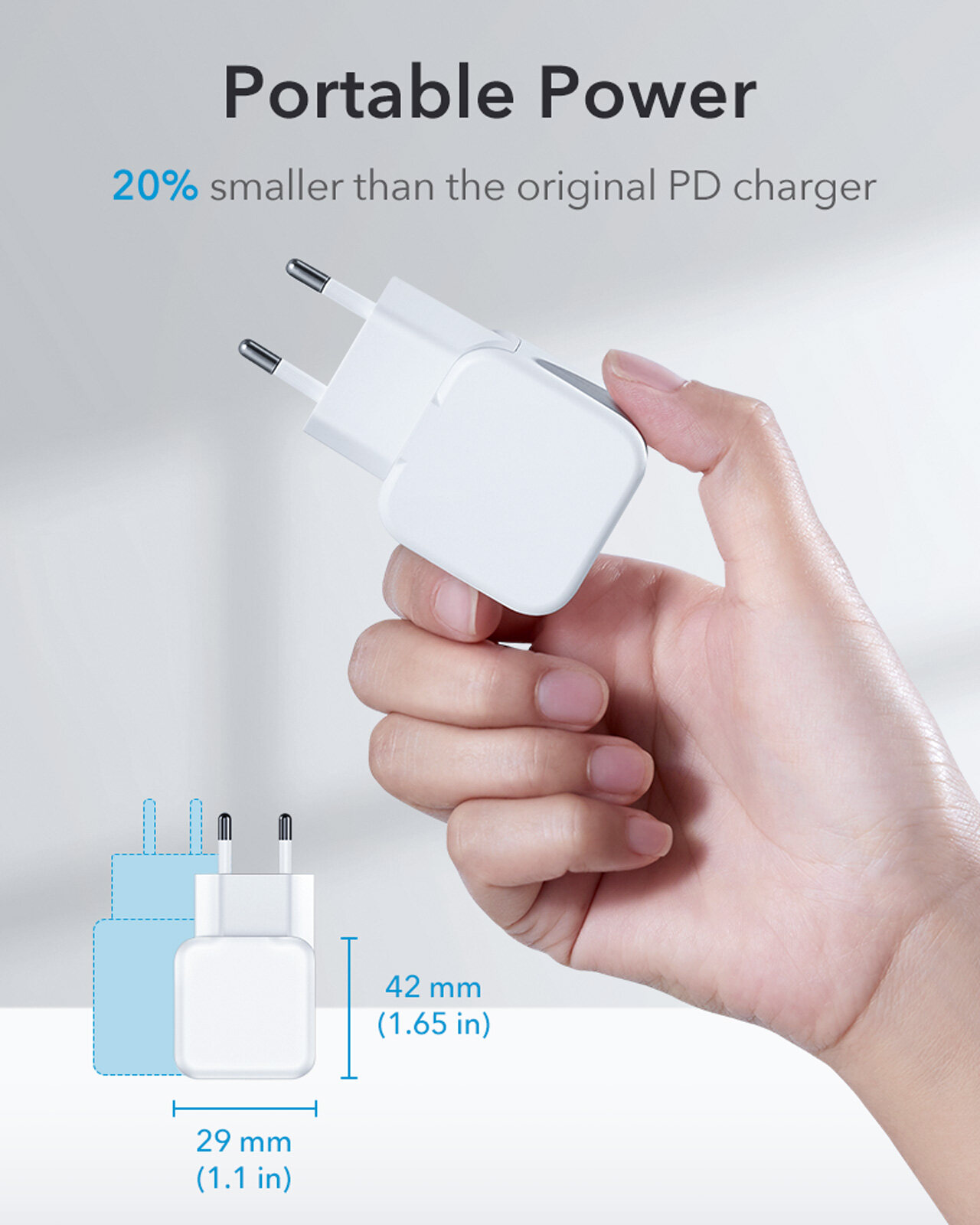 Adapter Sạc Nhanh Cổng USB Type-C 20W ESR Mini Charging- Hàng Chính Hãng