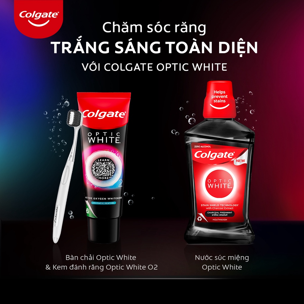 Bộ 4 bàn chải đánh răng Colgate trắng răng Optic White