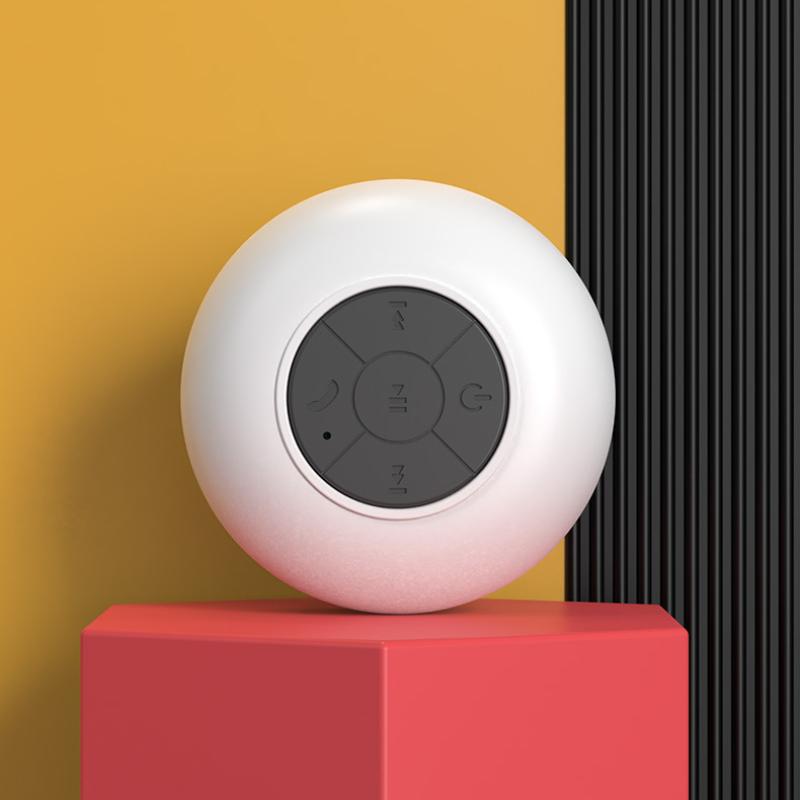 BathroomKitchen Với cốc hút lớn Loa Bluetooth chống nước âm thanh nổi di động không dây mini Màu sắc: Hồng