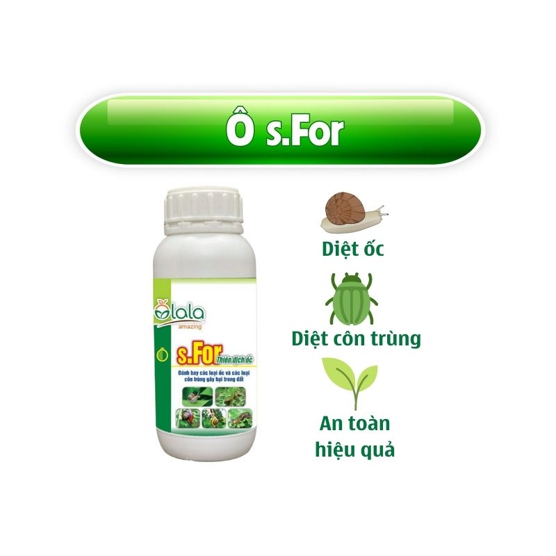 Chế phẩm diệt ốc sinh học Ecom diệt ốc cạn, diệt ốc sên – s.For 500ml