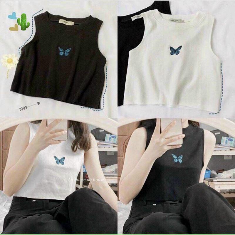 Áo ba lỗ thêu hình