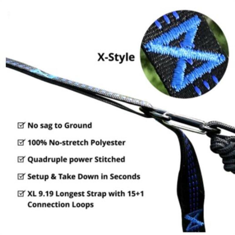 2 Cái 300Cm Võng Dây Cắm Trại Ngoài Trời Võng Đu Dây Dây Cao Cấp Chịu Lực Dây Đeo Dây Võng