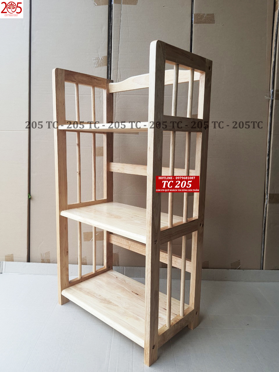 Kệ Sách 3 Tầng Dài 50 cm Gỗ Cao Su