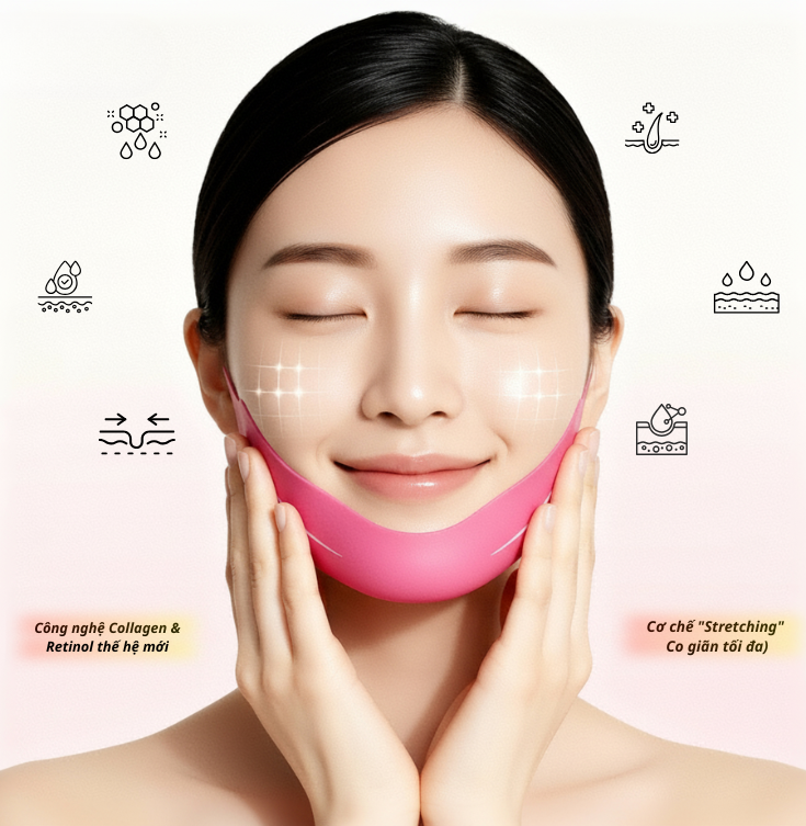 Mặt nạ CKD GUARANTEED Retino Collagen V Stretching Mask nâng cơ mặt, giảm nếp nhăn, giảm lão hóa tăng độ đàn hồi da