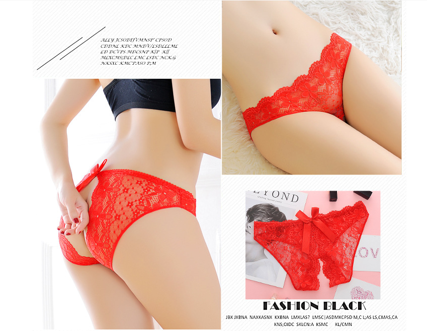 Combo 2 quần lọt khe ren hở mông, quần chip nữ, quần lót nữ sexy không đáy gợi cảm LYEQ074