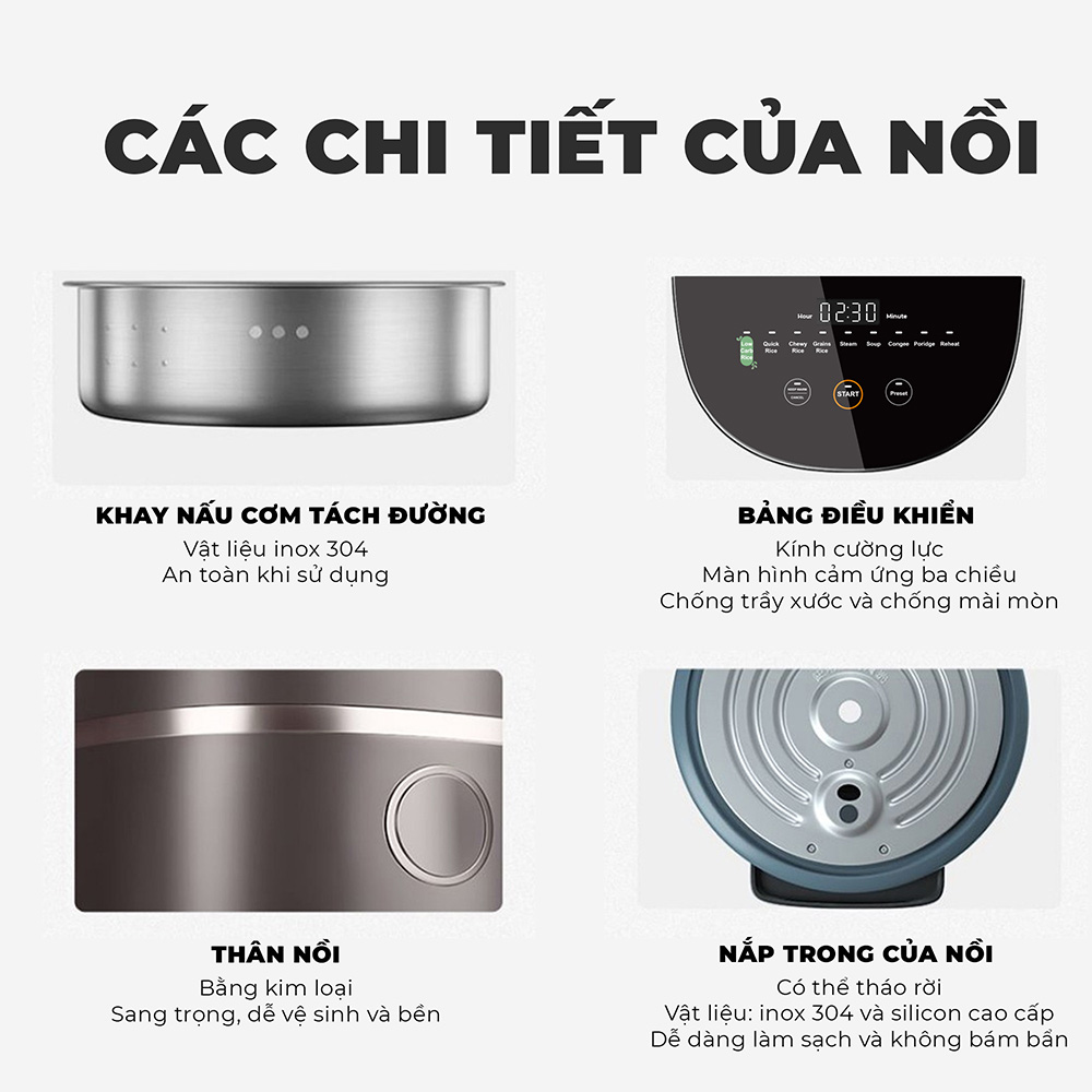 NỒI CƠM CAO TẦN TÁCH ĐƯỜNG KUCHEN - IH6103 - Hàng Chính Hãng