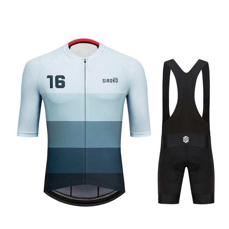 Sirokotech đi xe đạp Jersey 2023 Đội mới Đàn ông đạp xe tập hợp quần áo xe đạp đua xe đạp quần áo xe đạp leo núi thoáng khí Color: Cycling Set 8 Size: XS
