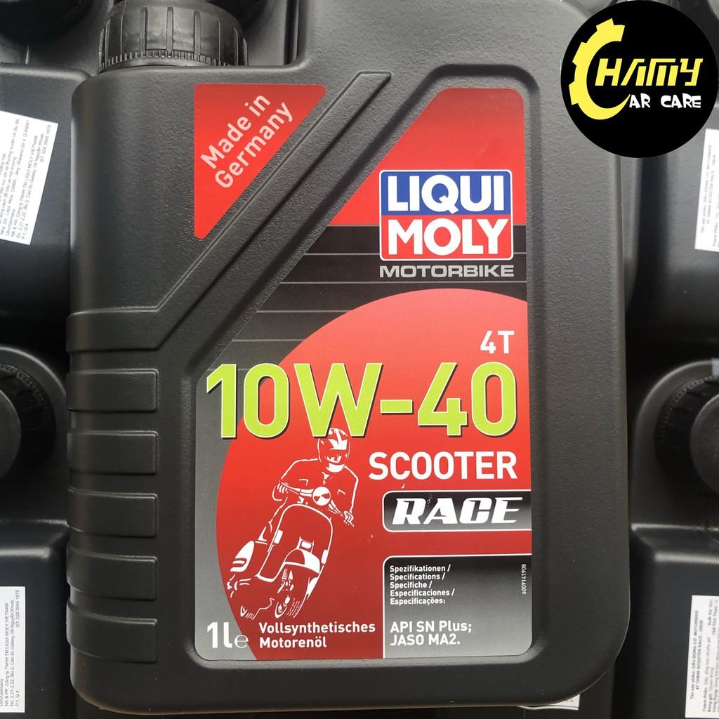 DẦU NHỚT TỔNG HỢP XE GA LIQUI SCOOTER RACE 10W40 1LÍT 20826 - 1L nguyên chai