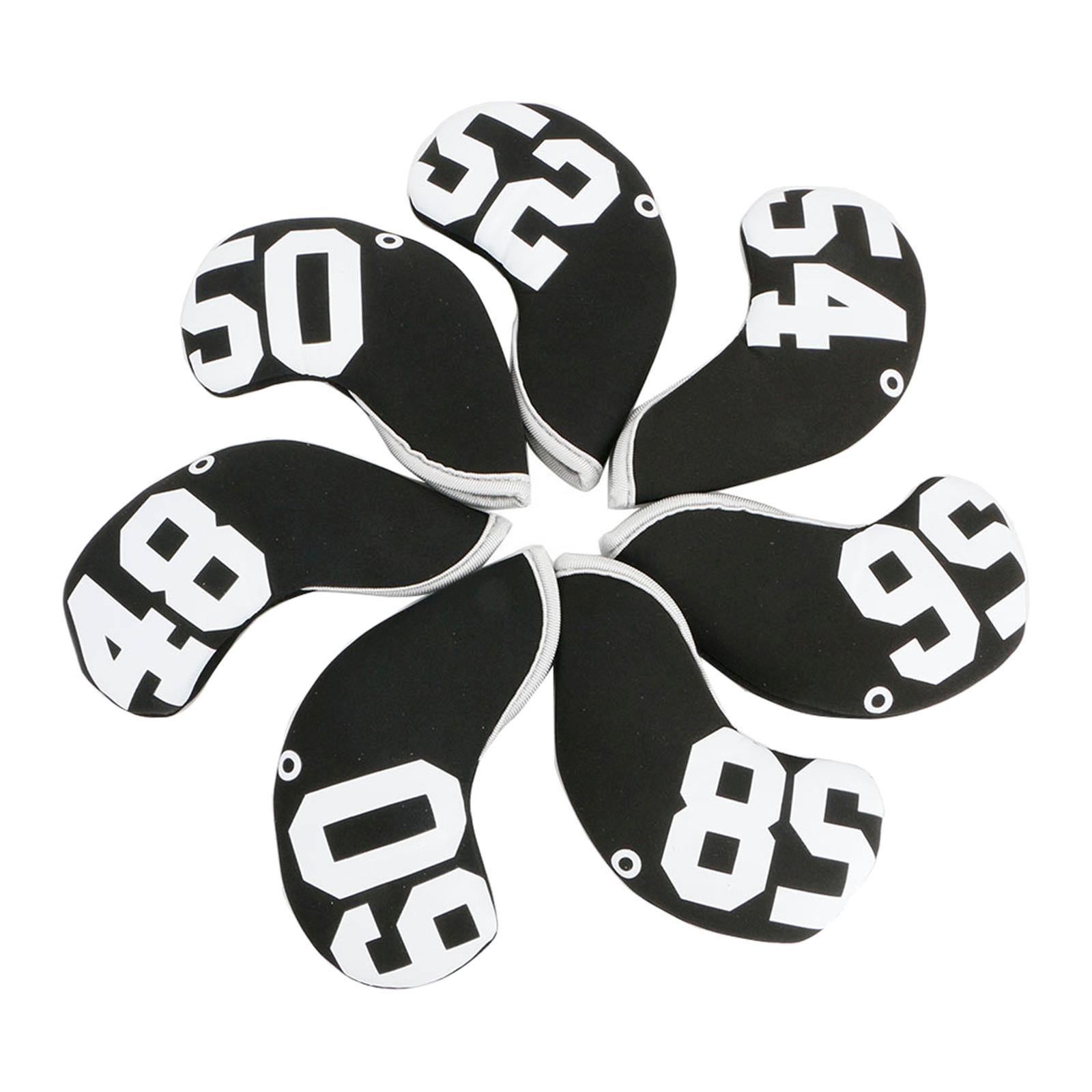 10Pcs Neoprene Golf Club Headcover Iron Head Cover Wedge Protector Sleeve