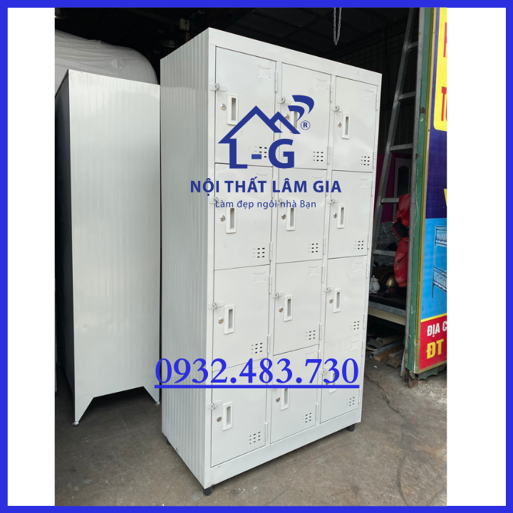 Tủ sắt hồ sơ locker văn phòng 12 cửa sơn tĩnh điện _LGTD12