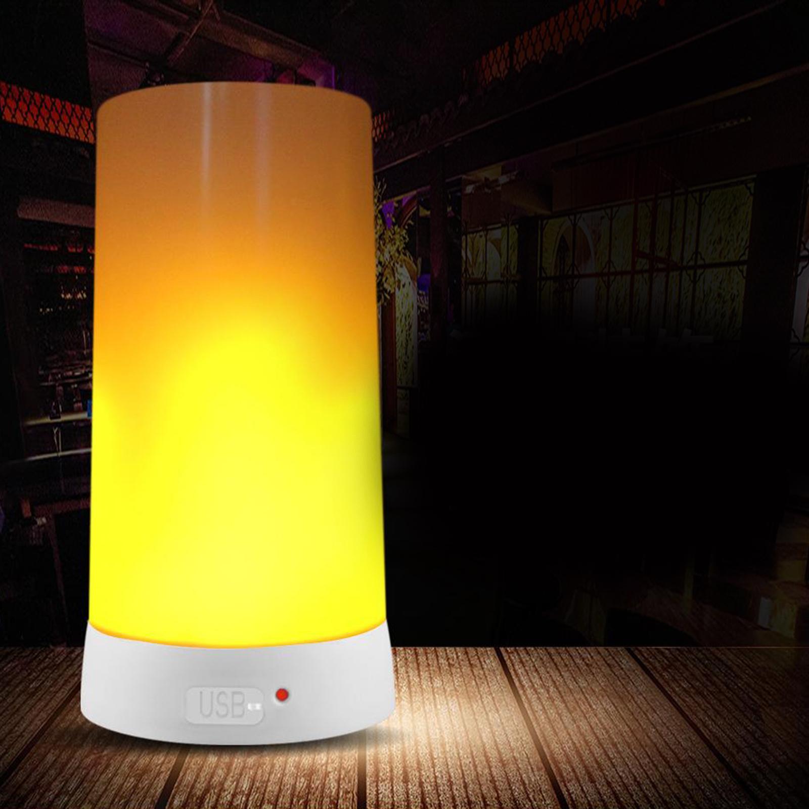 Led Flame Light Table Lamps with Remote Timer