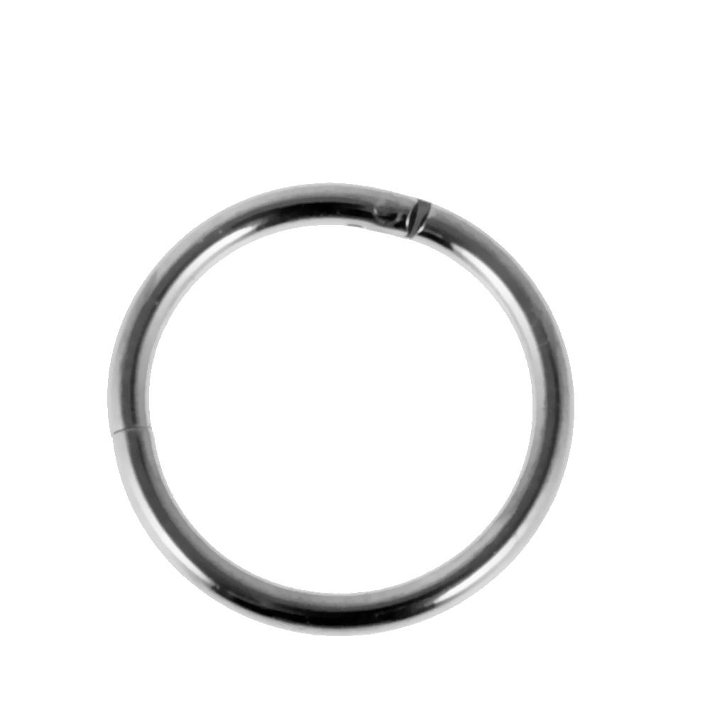 Stainless Steel Clicker Lip Nose Septum Hinged Ring 1.2x10mm 16G Silver