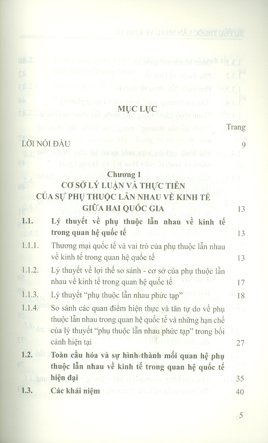 Sự Phụ Thuộc Lẫn Nhau Về Kinh Tế Giữa Mỹ Và Trung Quốc: Hiện Trạng, Xu Thế Và Tác Động Đến Việt Nam (Sách chuyên khảo) - Viện Hàn lâm Khoa học Xã hội Việt Nam - Viện Nghiên cứu Châu Mỹ;  TS. Nguyễn Thị Hải Yến chủ biên