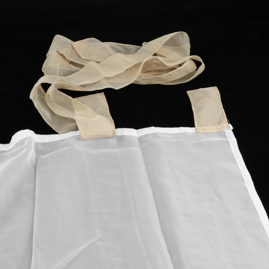 Roman Shade European Embroidery Style Tie Up Window Curtain