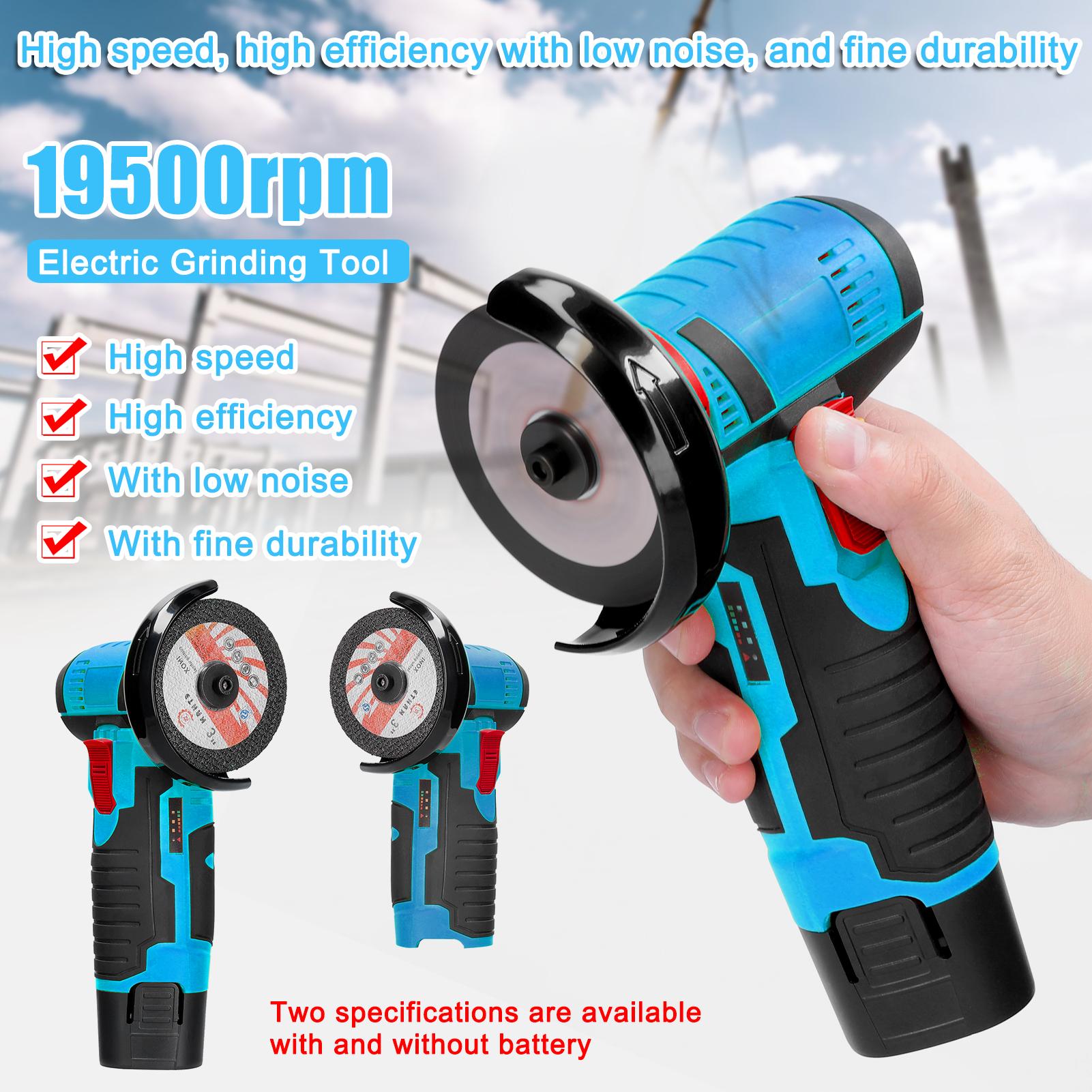 19500rpm Electric Grinding Tool Multifunctional Mini Grinder Handheld Cutter for Cutting Polishing Ceramic Tile Wood Stone Steel