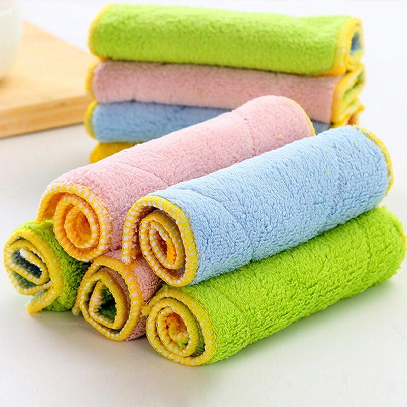 Đồ dùng nhà bếp Khăn lau tay bằng vải sợi nhỏ thấm nước Khăn lau bát đĩa chống dính dầu bằng vải.