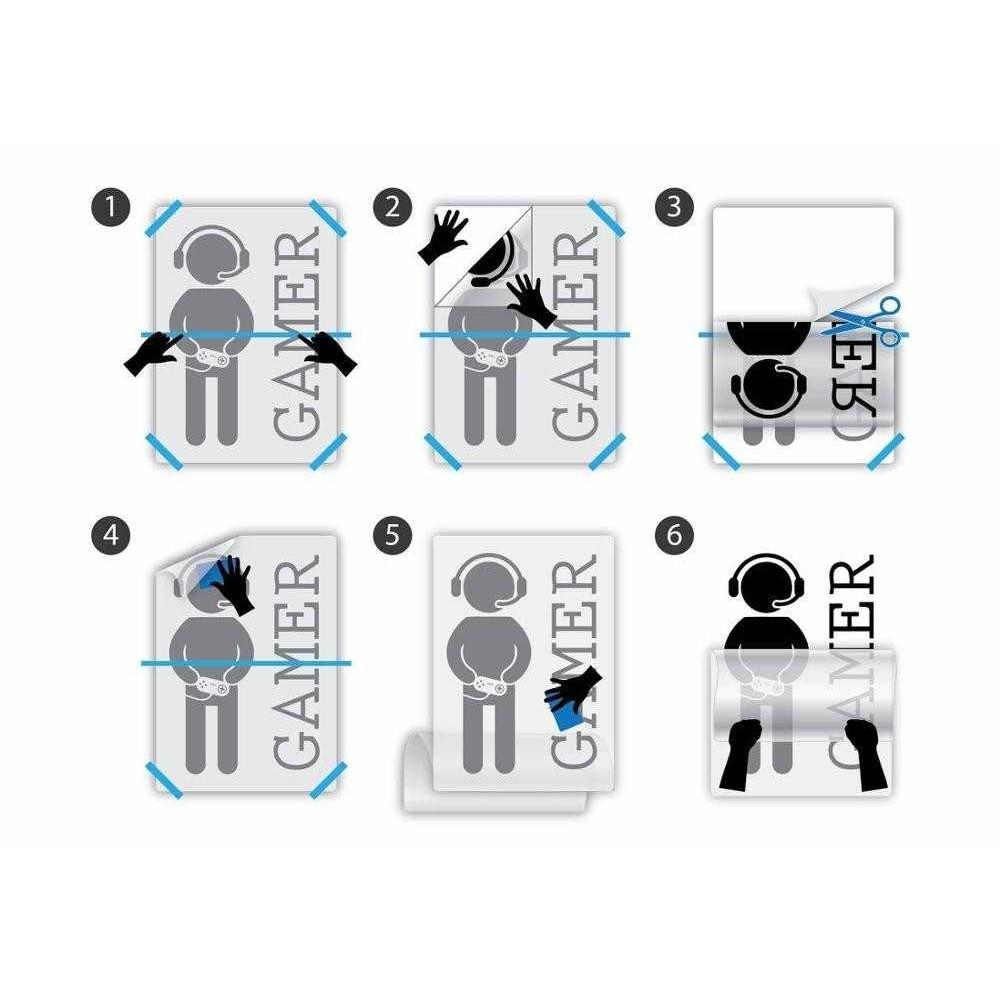 Decal Trang Trí Cửa Tiệm Nail - Spa - HairSalon - Nối Mi P2