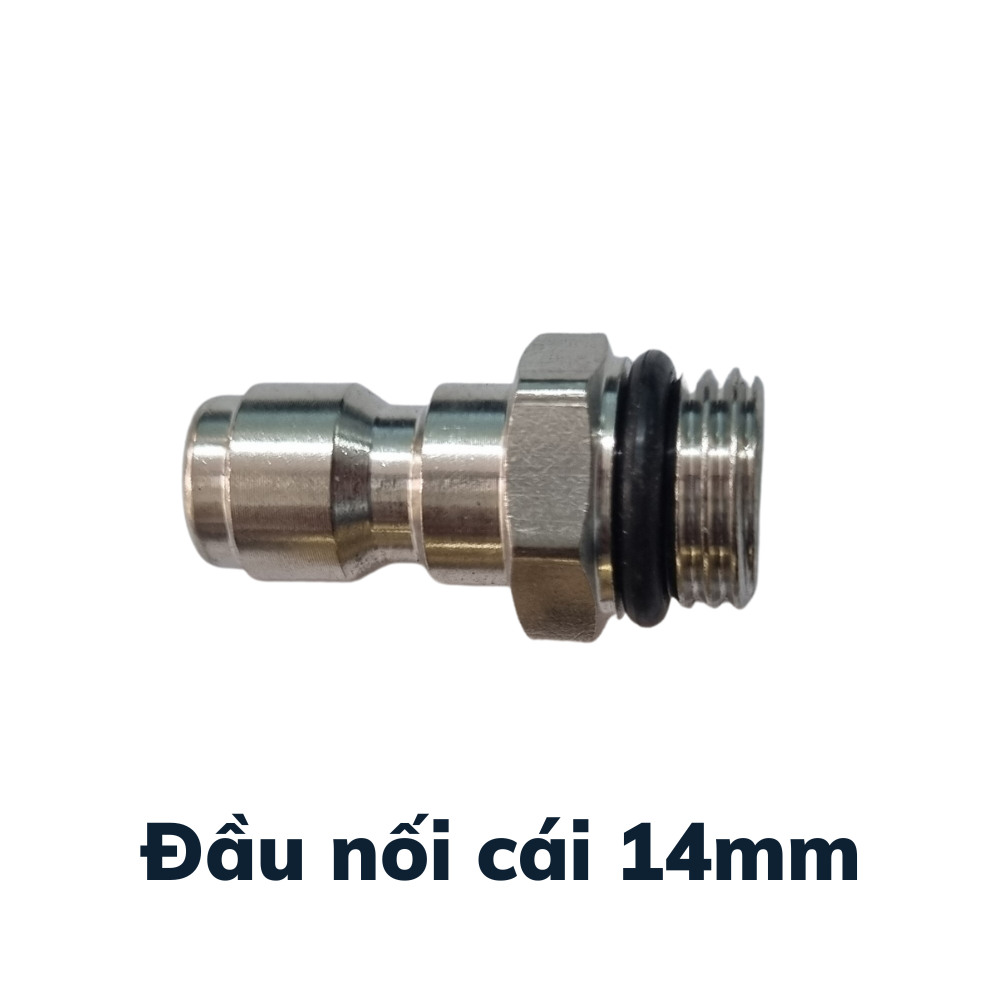 Khớp nối nhanh 1/4, đầu nối nhanh chống xoắn dây 14mm, nối lắp súng, bình tạo bọt cho máy rửa xe