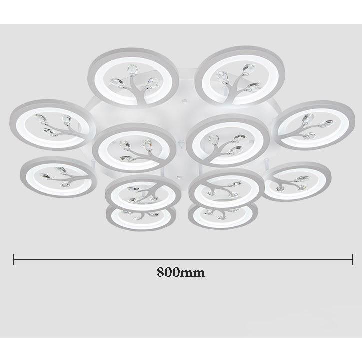 Đèn trần AZANTA phong cách hiện đại trang trí nội thất sang trọng với 3 chế độ ánh sáng - kèm điều khiển từ xa - .