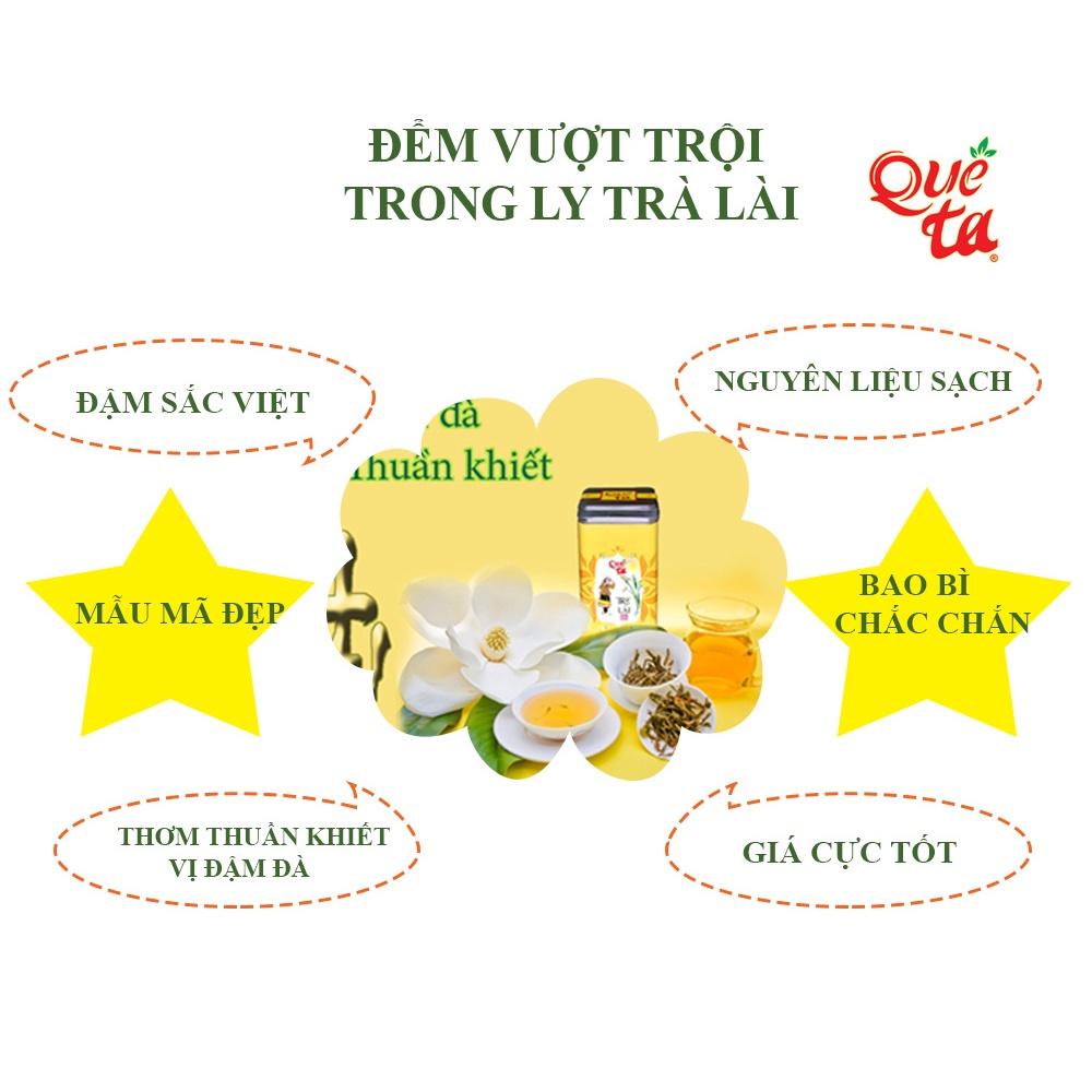 Trà lài Quê Ta, nguyên liệu làm trà sữa, trà đá, trà chanh ngon- Hộp xanh lá 100g