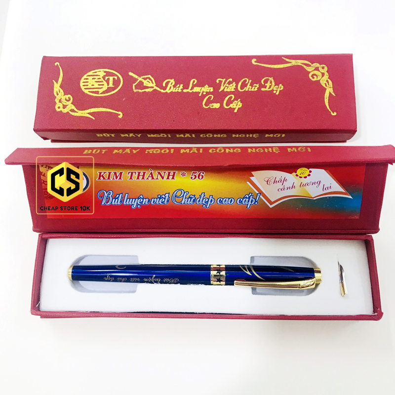 Bút máy luyện chữ đẹp Kim Thành 56 cao cấp kèm hộp và ngòi thay thế