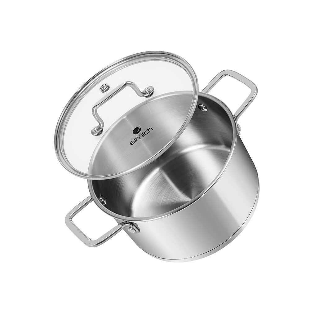 Bộ nồi Inox Elmich EL-2473 size 16, 20, 24 cm - Hàng chính hãng