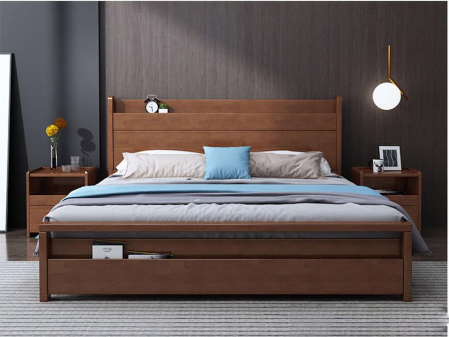 Giường ngủ gỗ sồi cho gia đình chất lượng cao