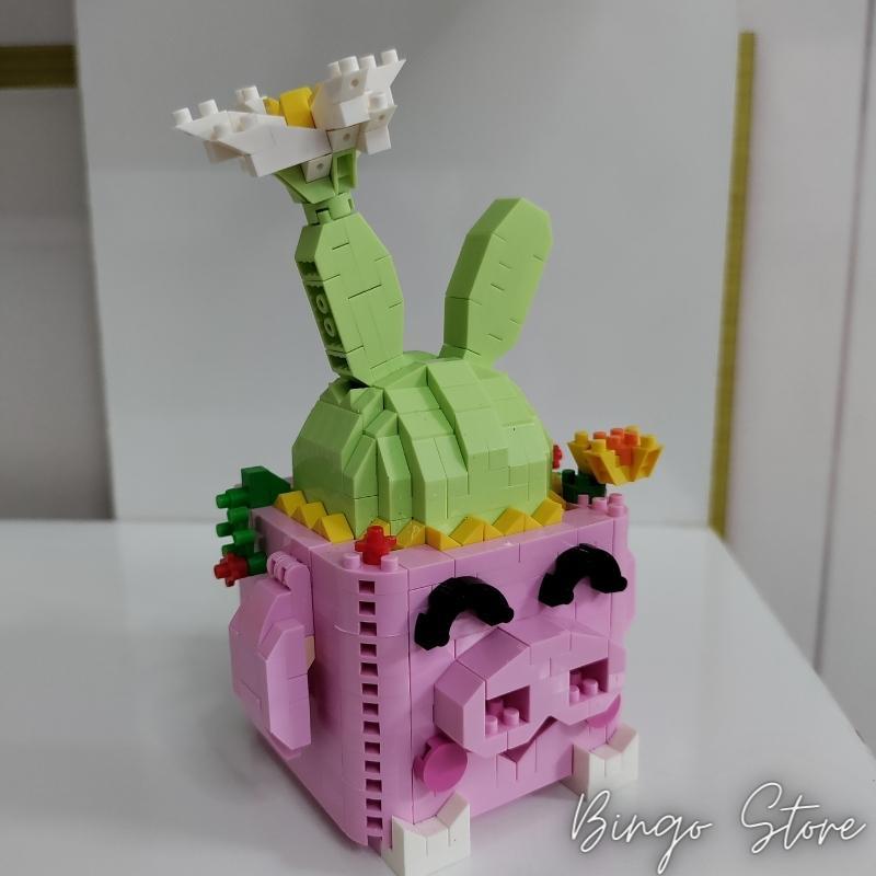 MÔ HÌNH LẮP RÁP CHẬU CÂY PINK PIG 548 CHI TIẾT