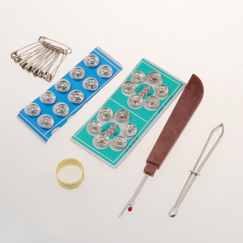 Professional Sewing Kit with Wooden Storage Box for Home Sewing Supplies