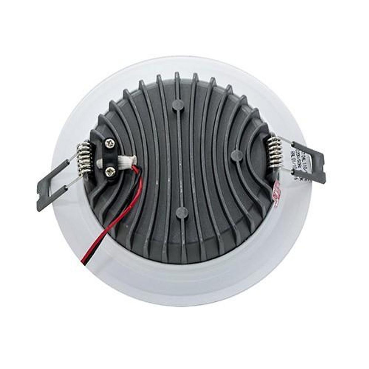 Đèn LED âm trần 16W Rạng Đông, khoét lỗ 155mm, vỏ nhôm đúc, cánh tản nhiệt