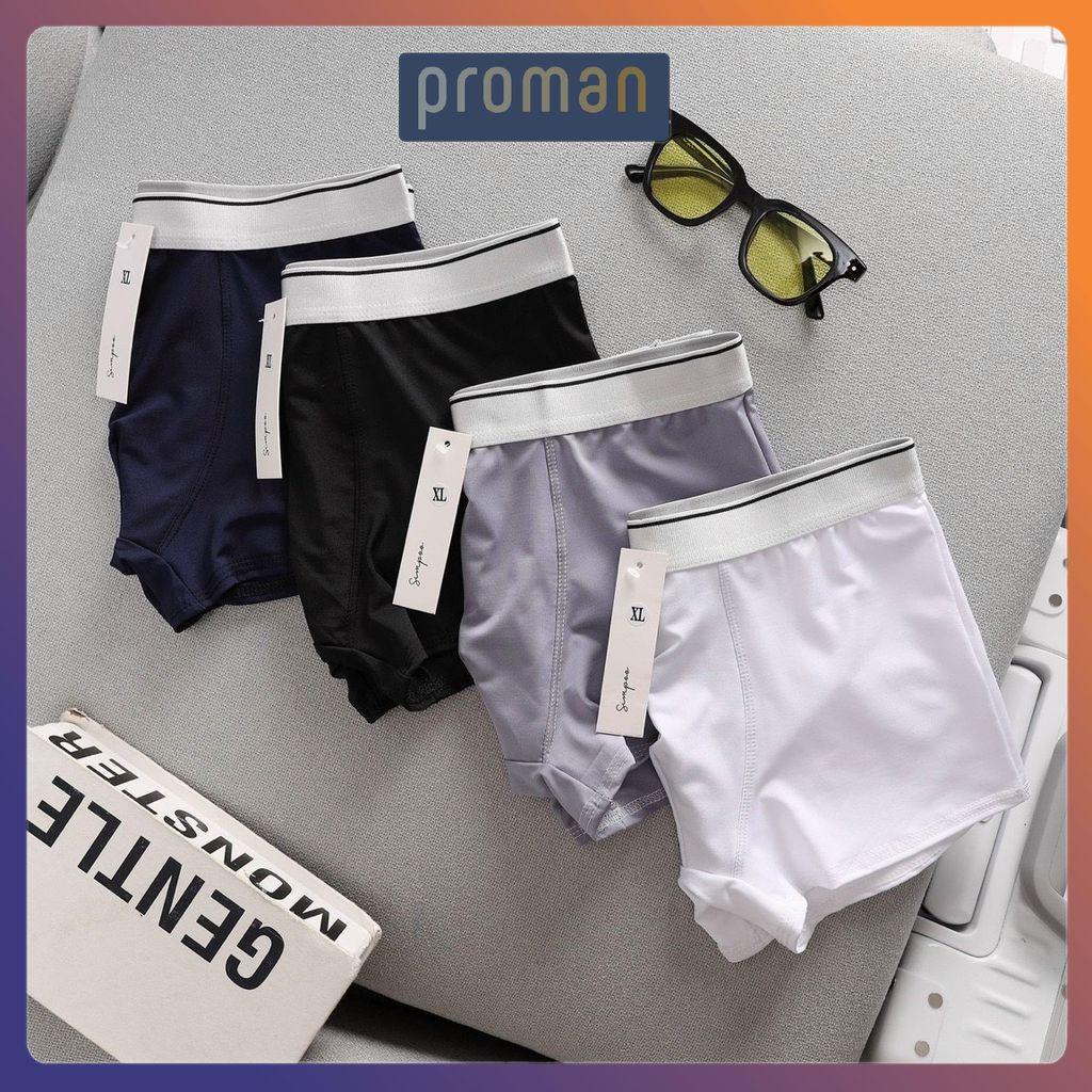 Quần lót nam thun lạnh cao cấp xuất Nhật xịn, quần sịp đùi nam boxer siêu co dãn kháng khuẩn SDN01 - PROMAN
