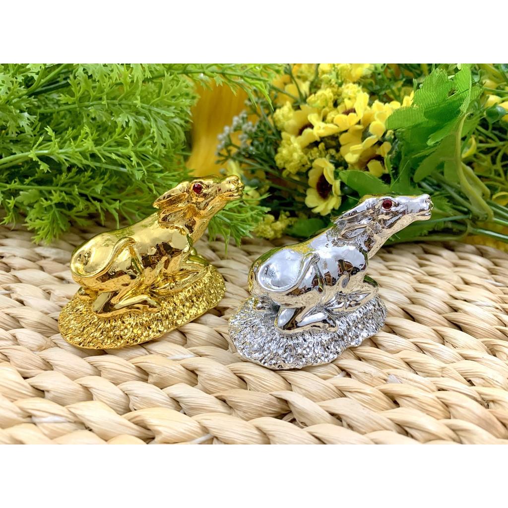 Bộ Tượng Trâu Vàng Trâu Bạc tài lộc kim tiền giàu sang