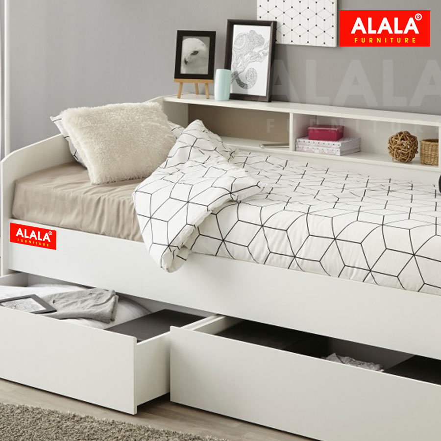 Giường ngủ ALALA46 + 2 hộc kéo / Miễn phí vận chuyển và lắp đặt/ Đổi trả 30 ngày/ Sản phẩm được bảo hành 5 năm từ thương hiệu ALALA/ Chịu lực 700kg