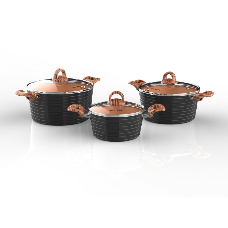 Bộ nồi ceramic đáy từ SUNHOUSE SHG2003MCA