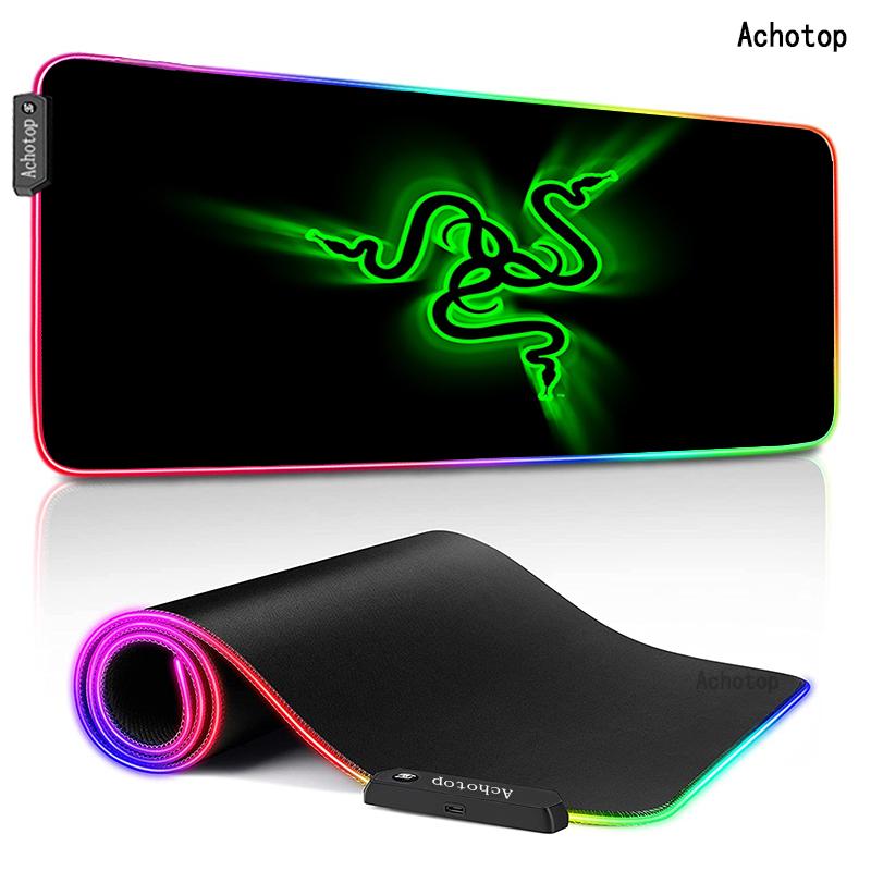 RGB Văn Phòng Lớn Bàn Máy Tính Thảm Bàn Bàn Phím Miếng Lót Chuột Lớn XL Razer Laptop Đệm Bàn Làm Việc Không Trơn Trượt game Thủ Mousepad Thảm