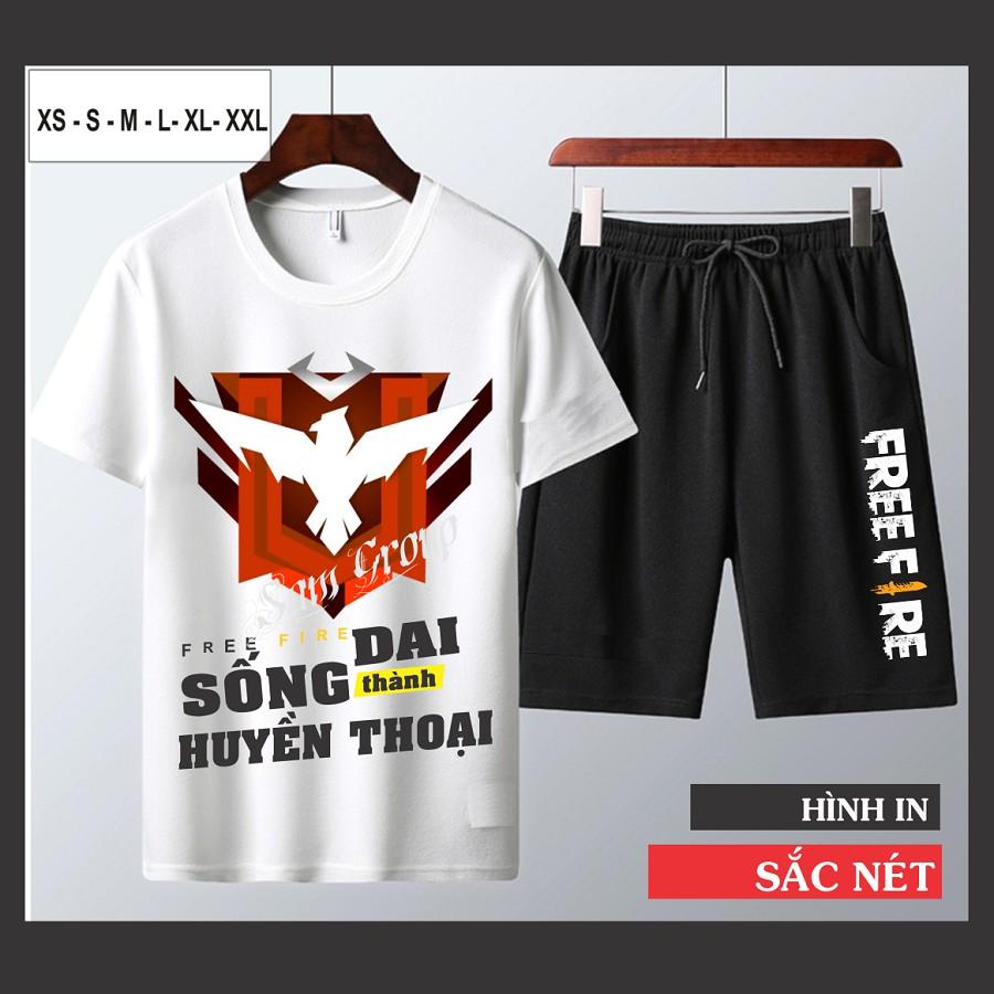 Bộ Quần Áo Free Fire đủ size từ 29kg – 99kg giá rẻ Logo Rank Huyền Thoại