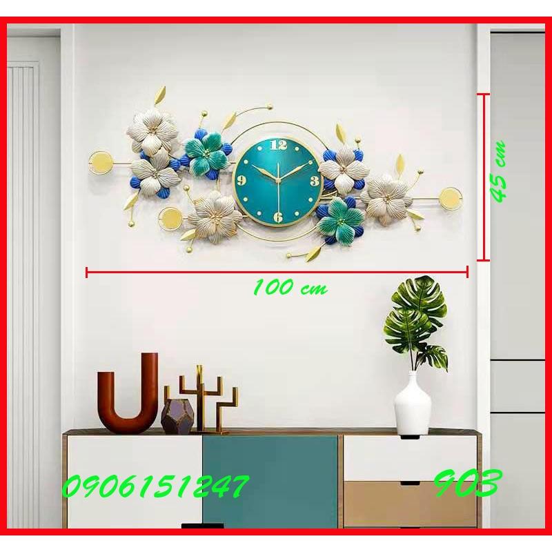 Đồng hồ treo tường trang trí decor 903 kích thước 100 x 45 cm