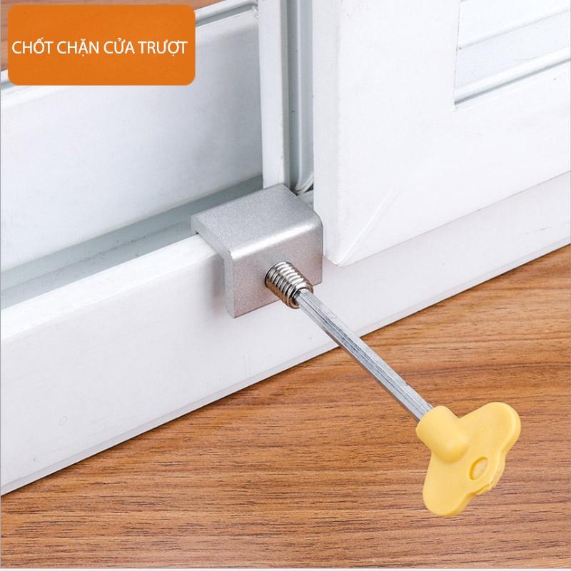 Chốt chặn cửa trượt, bảo vệ an toàn cho trẻ, chống trộm