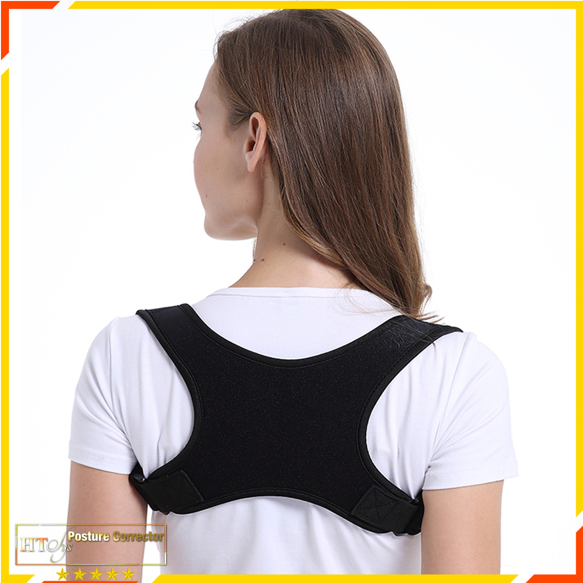 Đai chống gù lưng nam nữ HT SYS Posture Corrector-Kiểu dáng chữ X-Freesize-Màu đen