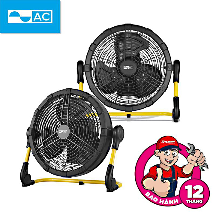 Quạt sạc AC ARF02D123DB , cánh 12 inch - Đen - Hàng Chính Hãng