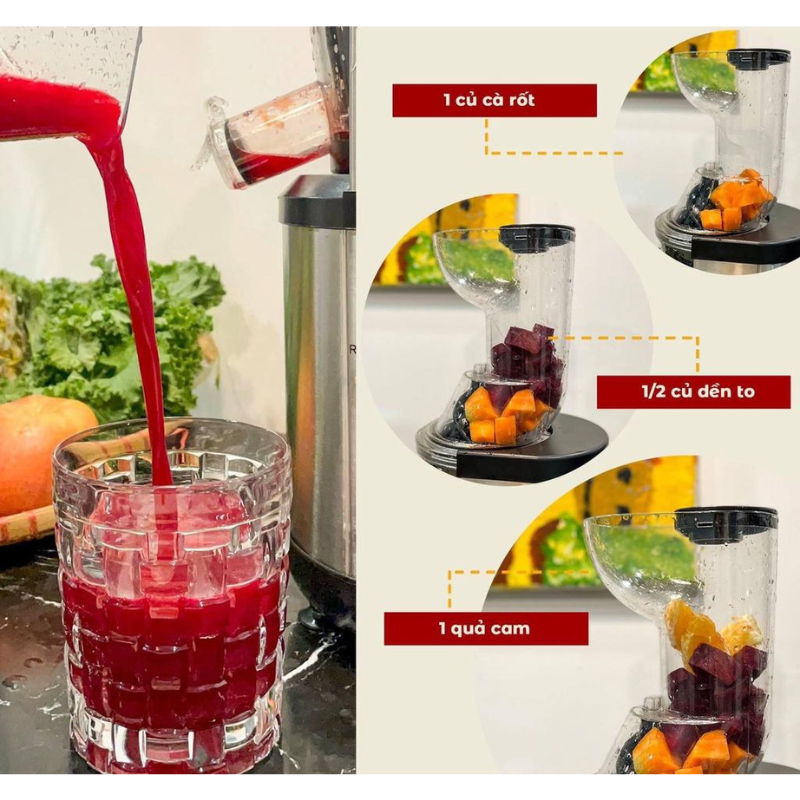 Máy Ép Chậm Klarstein Fruitberry Slow Juicer, máy ép trái cây gia đình - CAM KẾT HÀNG NHẬP KHẨU ĐƯC BỞI DNK