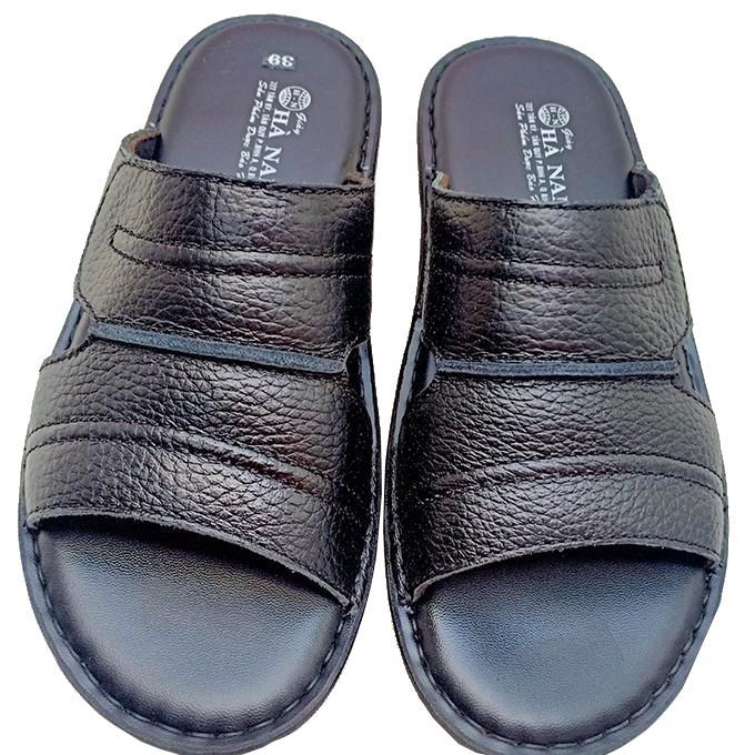 Dép Nam Quai Ngang HÀ NAM Da Bò Thật Cao Cấp DN249C