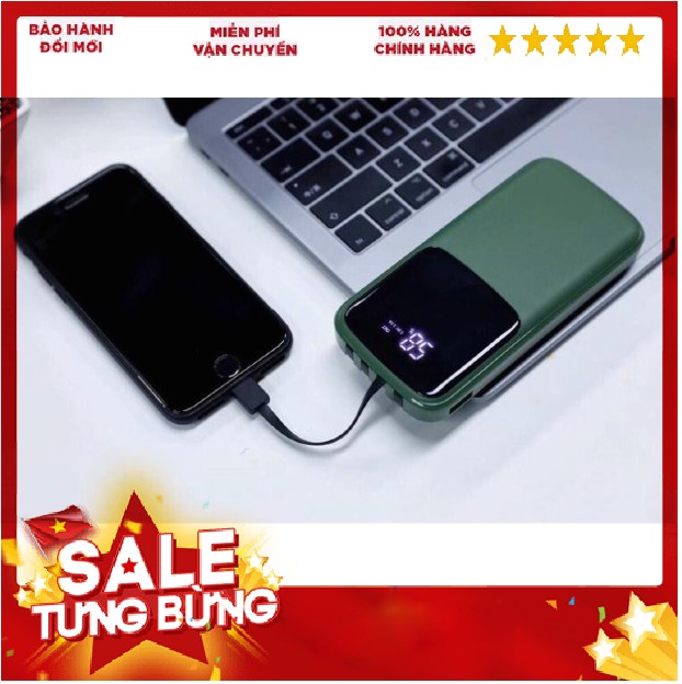 Sạc dự phòng đa năng hoco DB07 tích hợp sẵn 4 dây cáp tiện lợi dung lượng 10.000mah - Hàng chính hãng